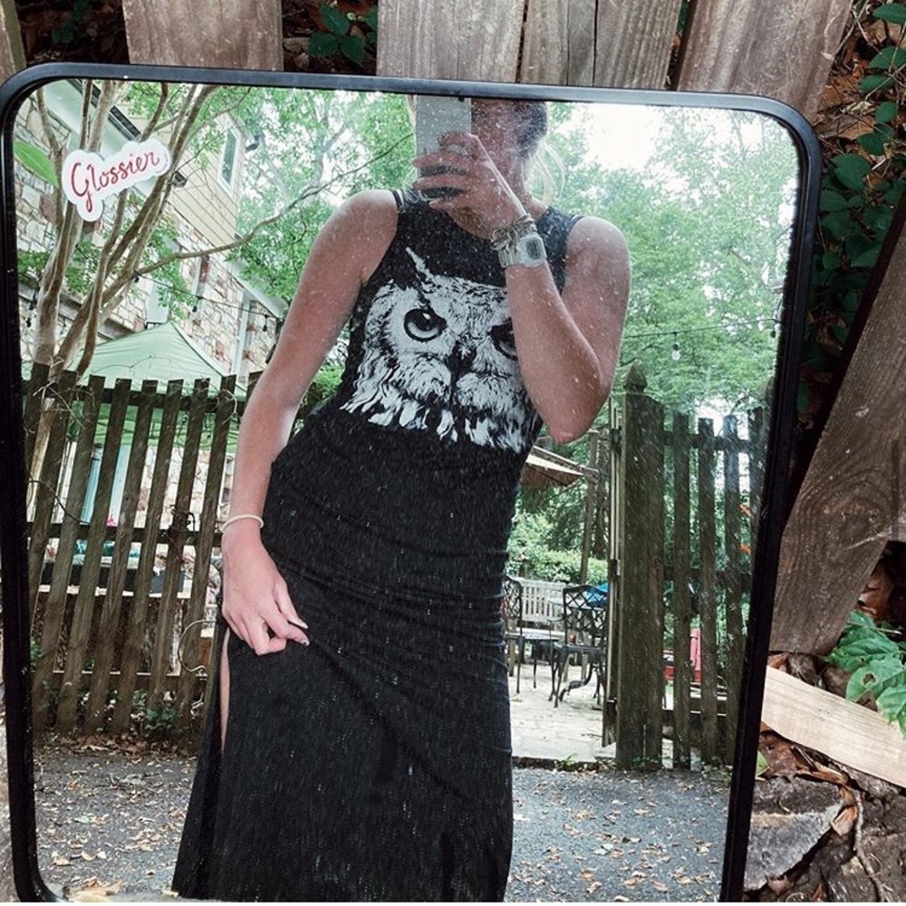 Maxi dress with slits and an owl!